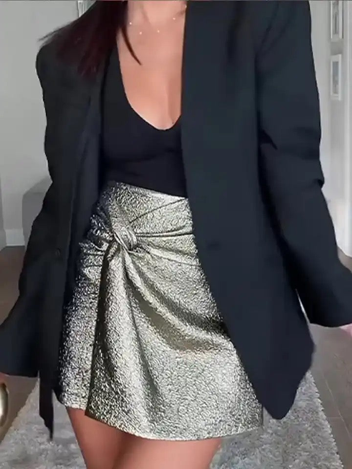 Katrina Metallic Skort