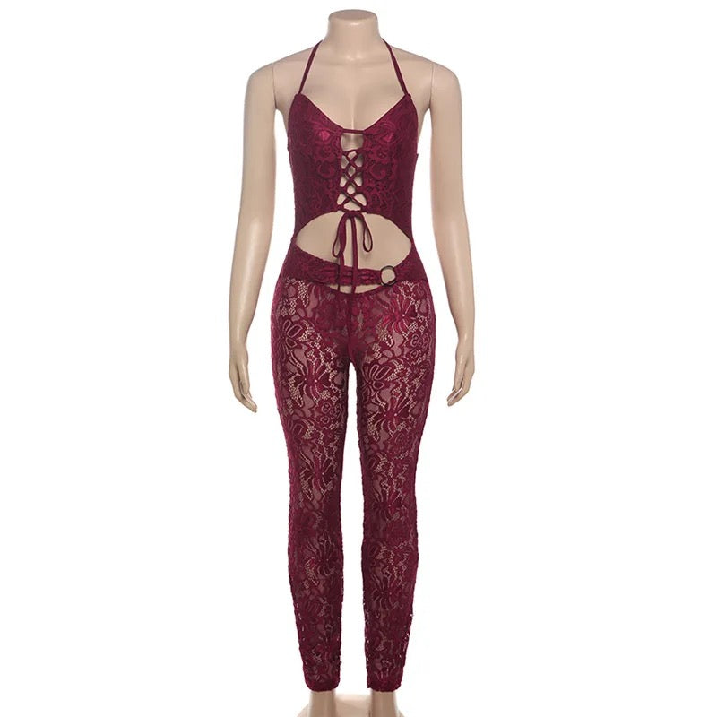 Laced Up Jumpsuit